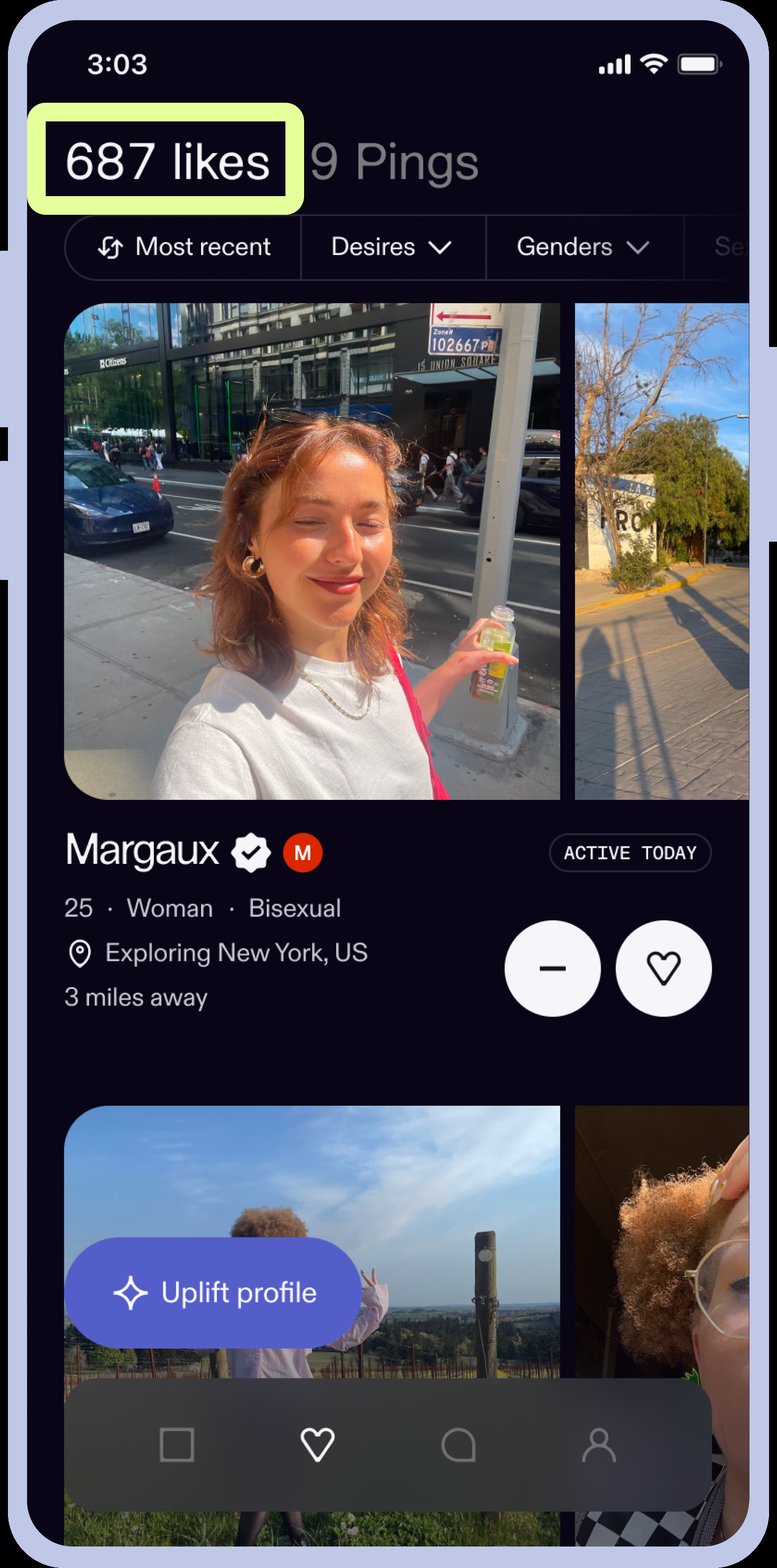 Capture d'écran 5 — Feeld avis : le test de l'application pour couples et relations ouvertes