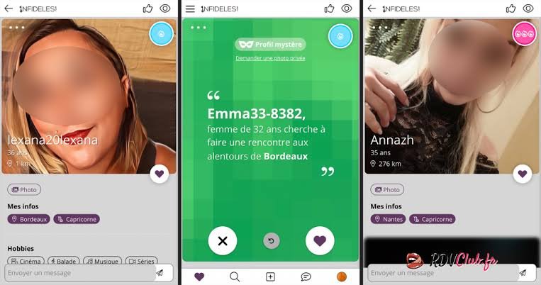 Capture d'écran 4 — Infidèles.com avis : notre test du site dédié aux rencontres discrètes